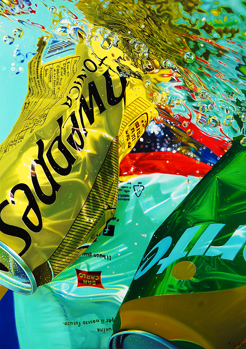 Sprite or Schweppes, oil on canvas, 70 x 50 cm, 2022
